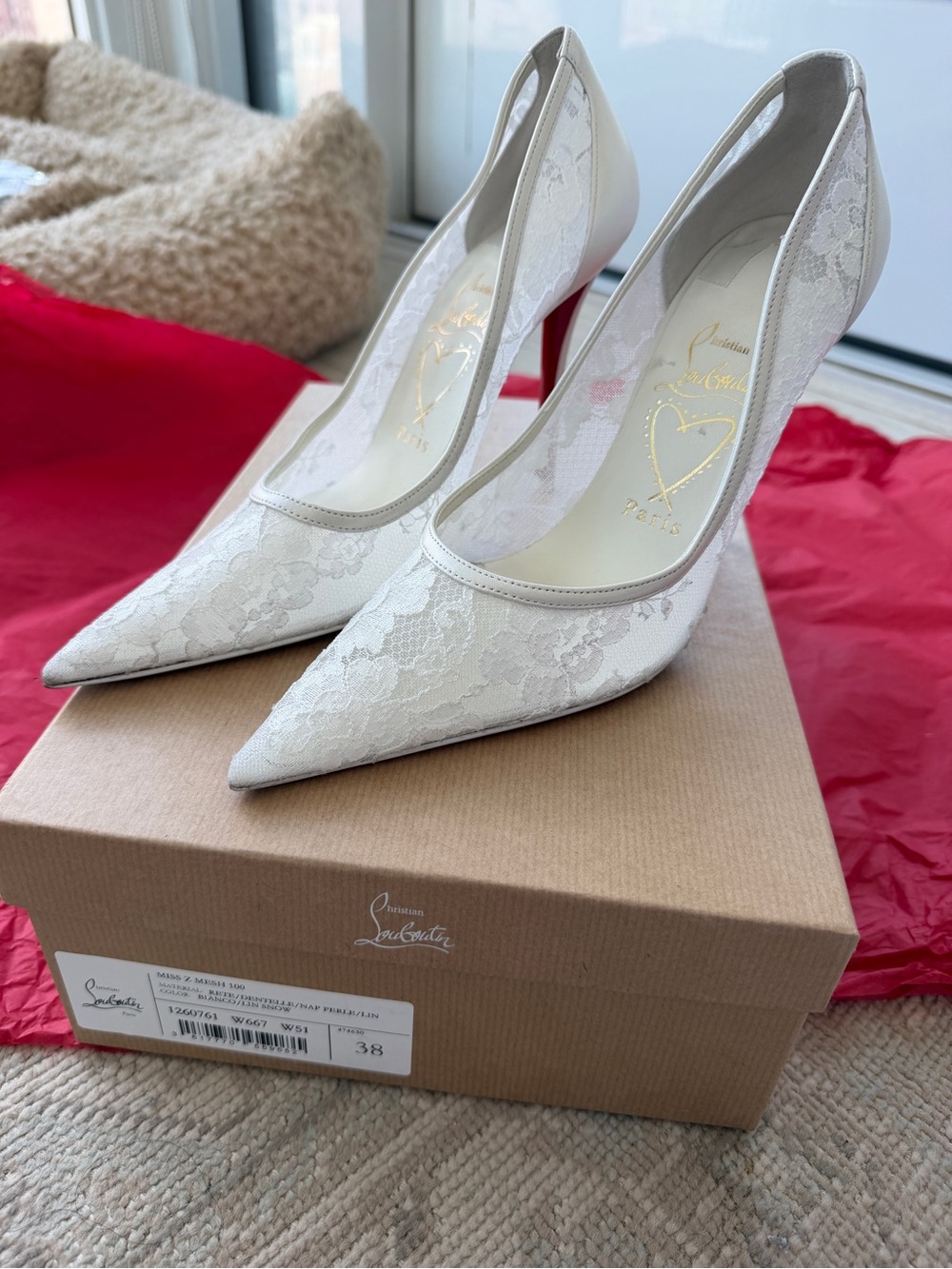 Miss Z White Lace Louboutins